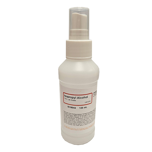Isopropyl Alcohol 70%, 120 mL in Spray Bottle