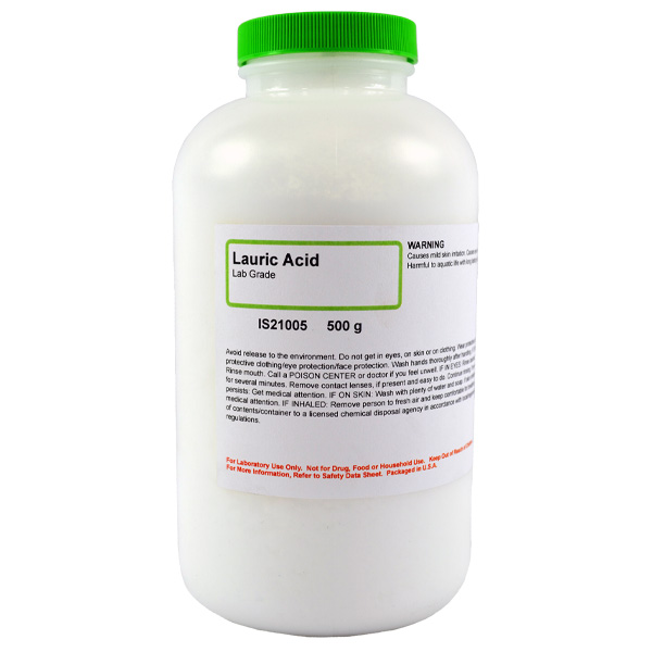 Lauric Acid, Lab Grade, 500g