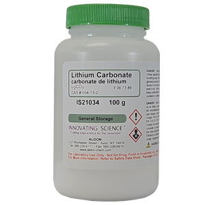 Lithium Carbonate, Reagent Grade, 100g