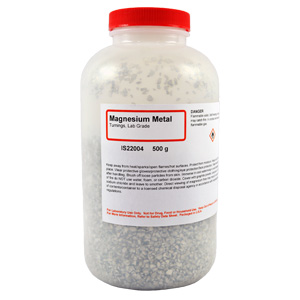 Magnesium Metal Turnings, Lab Grade, 500g