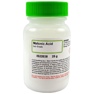 Malonic Acid, Lab Grade, 25g