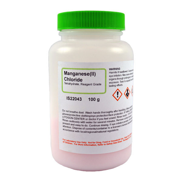 Manganese (II) Chloride 4-Hydrate, Reagent Grade, 100g