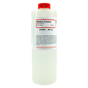 Methyl Alcohol, ACS Grade, Acetone-free, 500mL