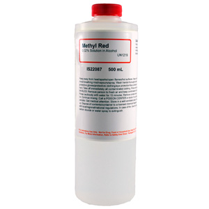 Methyl Red 0.02% Solution in Alcohol, 500mL