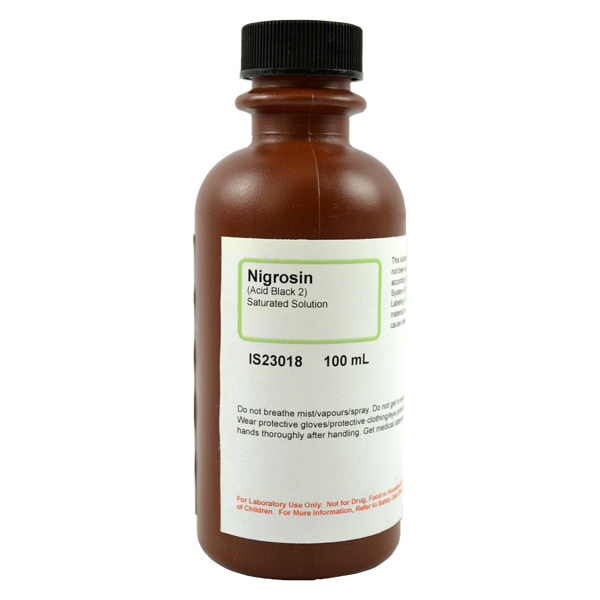 Nigrosin (Acid Black 2) Saturated Solution, 100mL