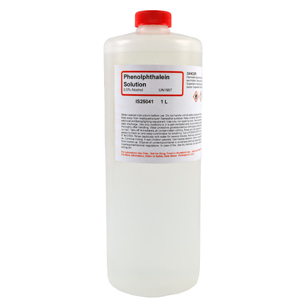 Phenolphthalein 0.5% Solution in Alcohol, 1L