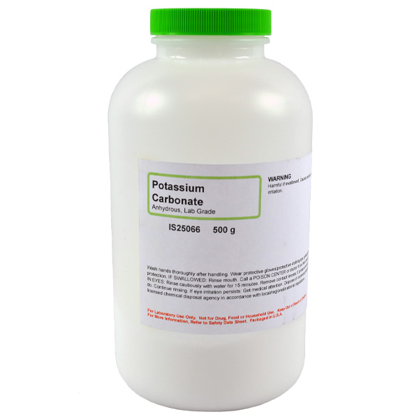 Potassium Carbonate Anhydrous, Lab Grade, 500g