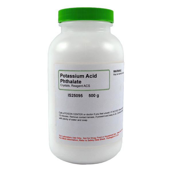 Potassium Acid Phthalate Crystals, ACS Grade, 500g