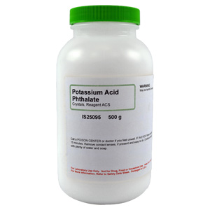 Potassium Acid Phthalate Crystals, ACS Grade, 500g