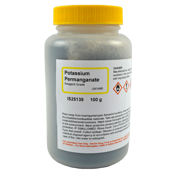 Potassium Permanganate, Reagent Grade, 100g