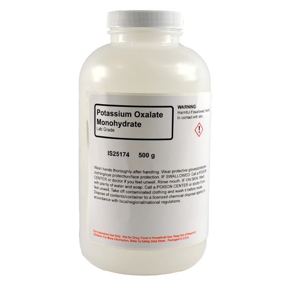 Potassium Oxalate Monohydrate, Lab Grade, 500g