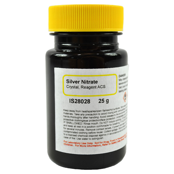 Silver Nitrate Crystals, ACS Grade, 25g