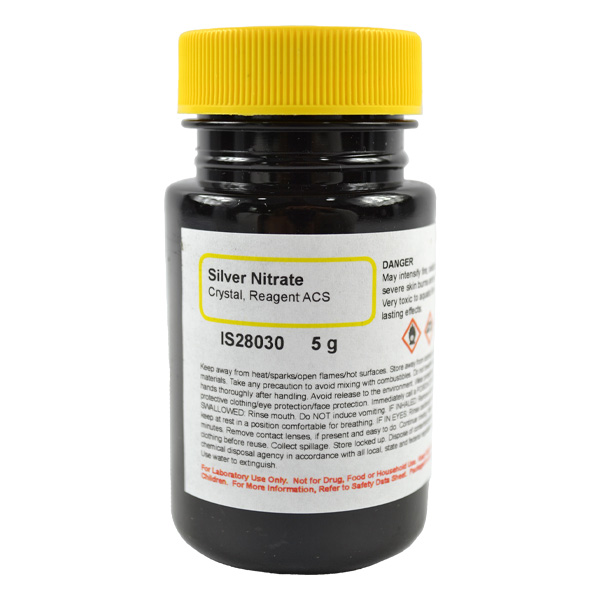 Silver Nitrate Crystals, ACS Grade, 5g