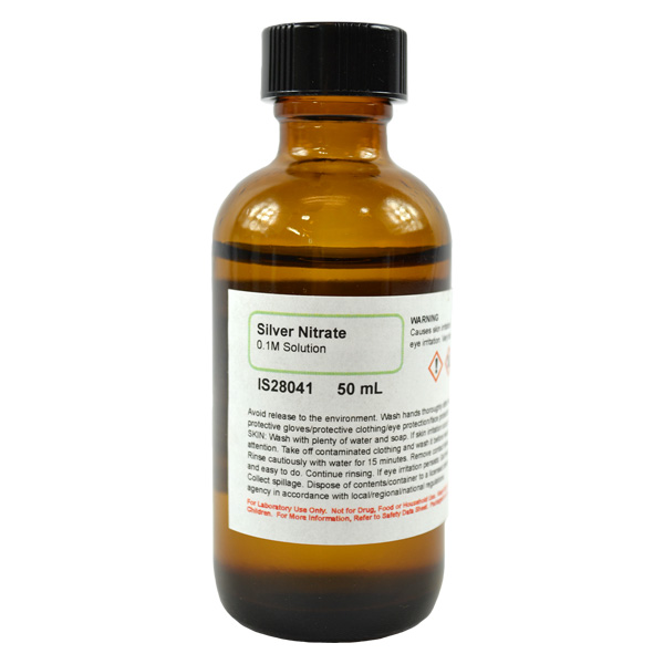 Silver Nitrate 0.1M Solution, 50mL