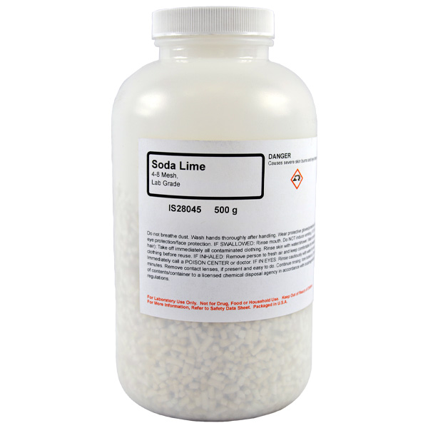 Soda Lime, 4-8 Mesh, Lab Grade, 500g