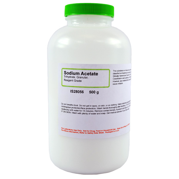Sodium Acetate Trihydrate, Reagent Grade, 500g