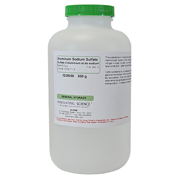 Aluminum Sodium Sulfate Anhydrous, Lab Grade, 500g