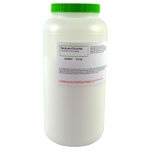 Sodium Chloride, Fine Crystals, Lab Grade, 2.5kg