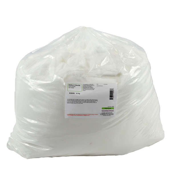 Sodium Chloride, Fine Crystals, Lab Grade, 12kg