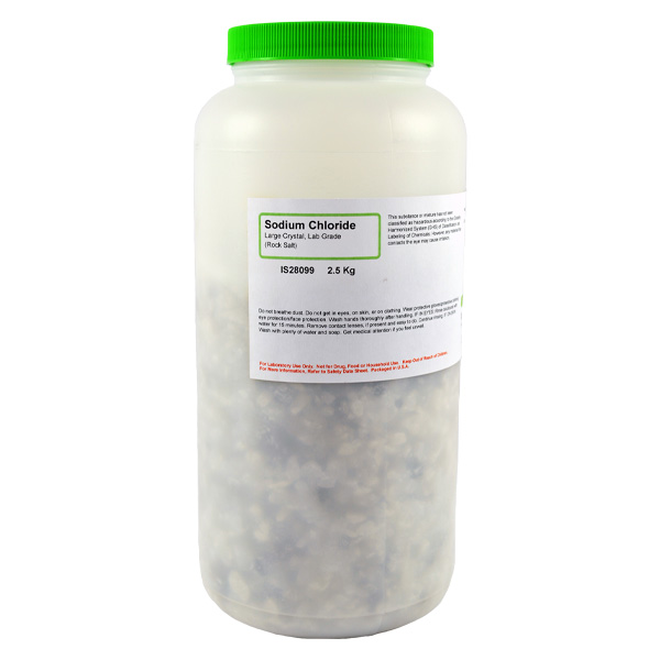 Sodium Chloride, Large Crystals, Lab Grade, 2.5kg