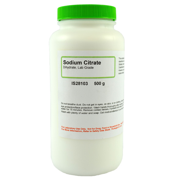 Sodium Citrate Dihydrate, Lab Grade, 500g