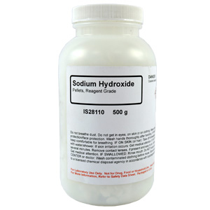 Sodium Hydroxide Pellet, Reagent Grade, 500g