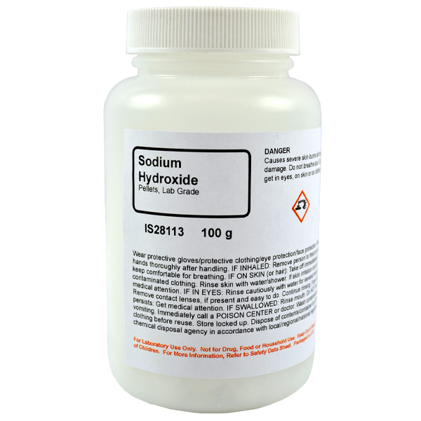 Sodium Hydroxide Pellet, Lab Grade, 100g