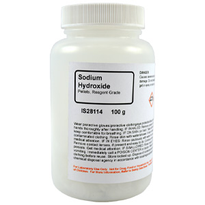 Sodium Hydroxide Pellet, Reagent Grade, 100g