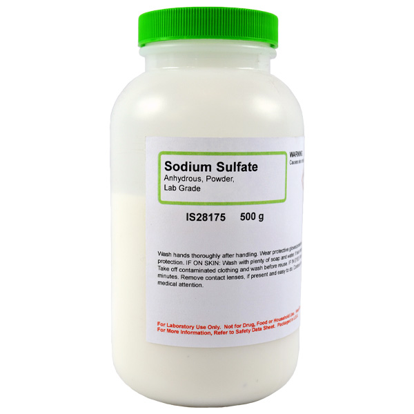Sodium Sulfate Anyhdrous Powder, Lab Grade, 500g