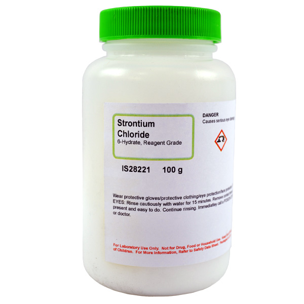 Strontium Chloride 6-Hydrate, Reagent Grade, 100g