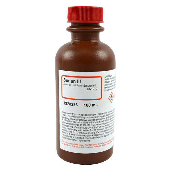 Sudan III Saturated Solution in Alcohol, 100mL