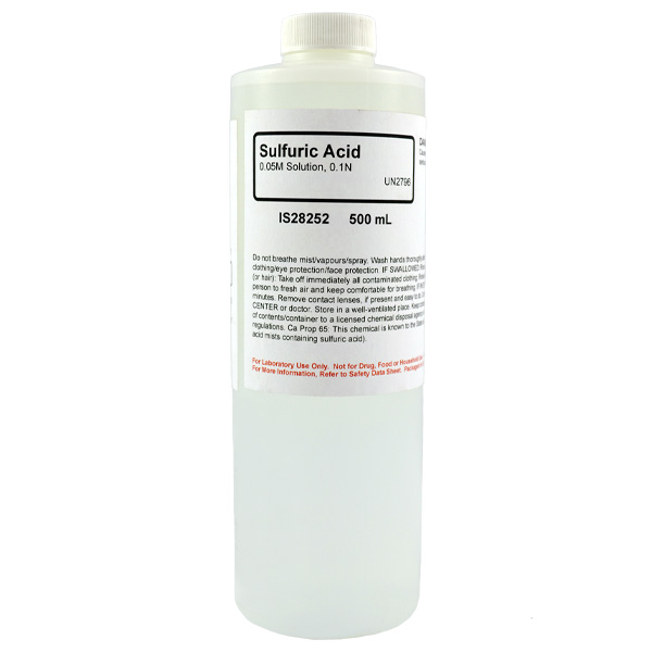 Sulfuric Acid 0.05M Solution, 500mL