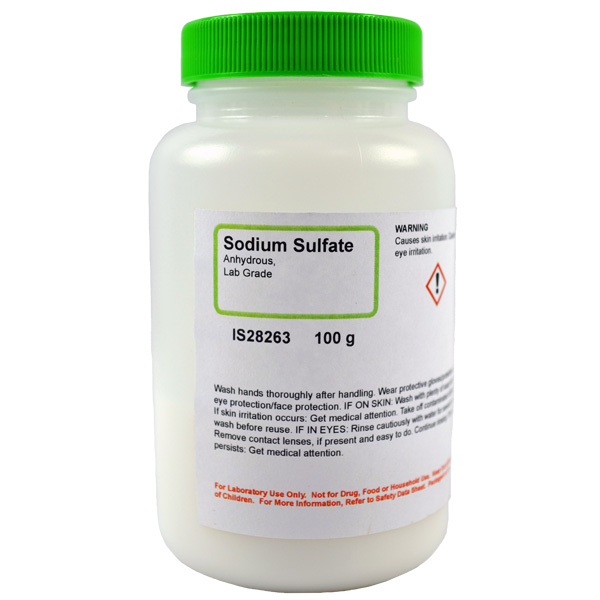 Sodium Sulfate Anyhdrous, Lab Grade, 100g