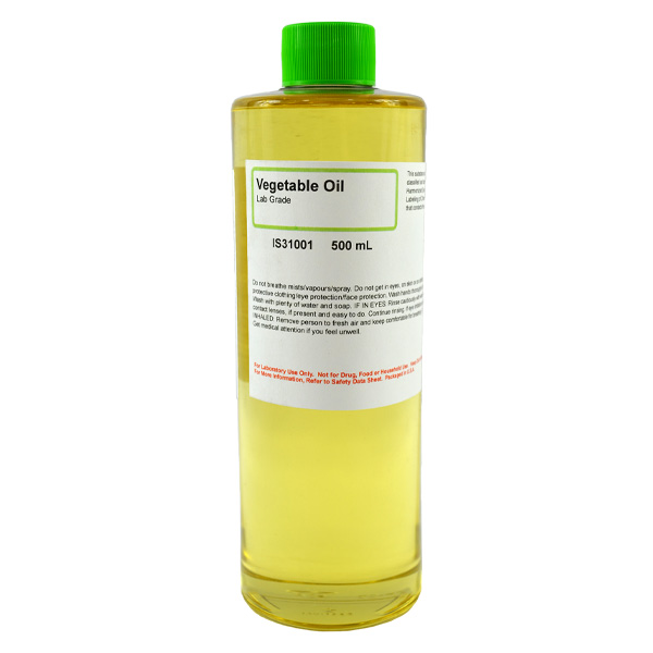 Vegetable Oil, Lab Grade, 500mL