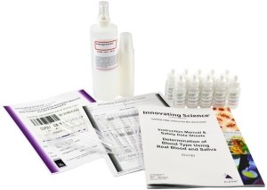 Determination of Blood Type Using Real Blood and Saliva