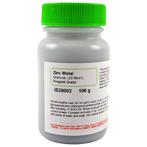 Zinc Metal Granules (20 Mesh), Reagent Grade, 100g