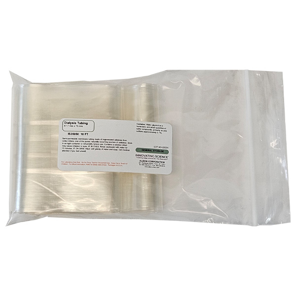 Dialysis Tubing, 47.7 x 75 mm, 10ft