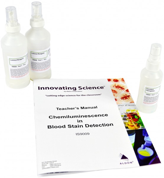 Chemiluminescence in Blood Stain Detection Forensic Kit